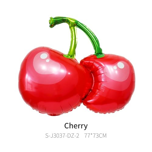 Zafete Red Cherry Bow Checkered Foil Balloons Arch Garland Summer Berry Fruit 131Pcs Red