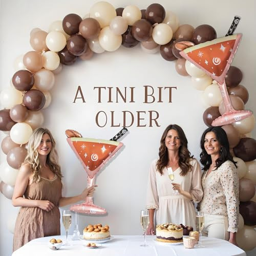 Ythetm Espresso Martini Balloons Decor Giant Foil Cocktail Glass Balloon A Tiny 26 Inches 2 Pcs