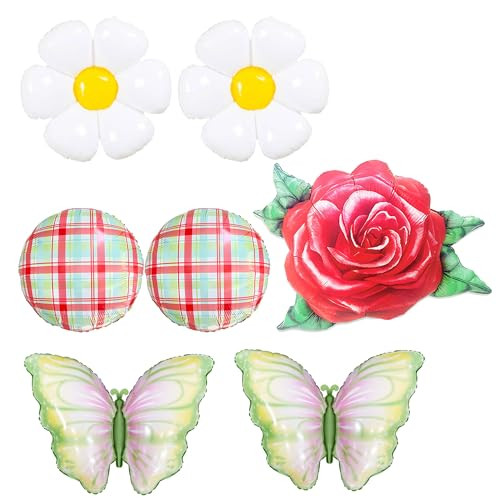 Zafete Flower Butterfly Fairy Balloons Spring Tea Party Balloons Garden Princess Tea