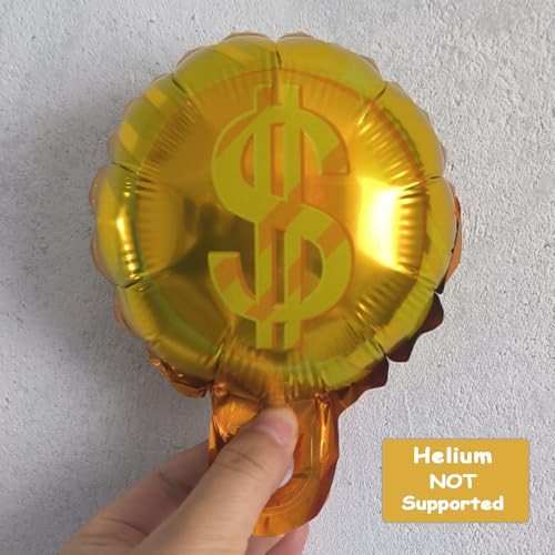 Zafete Mini Gold Coin Money Foil Balloons Western Cowboy Mylar Balloons For Gold