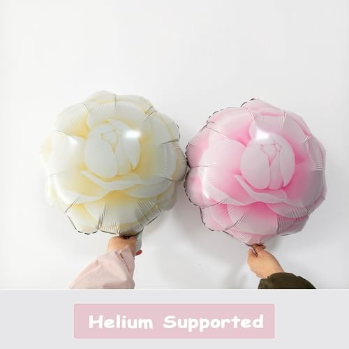 Zafete Happy Mothers Day Balloons Pink And White Camellia Balloon Kit For 26 Pcs Pink
