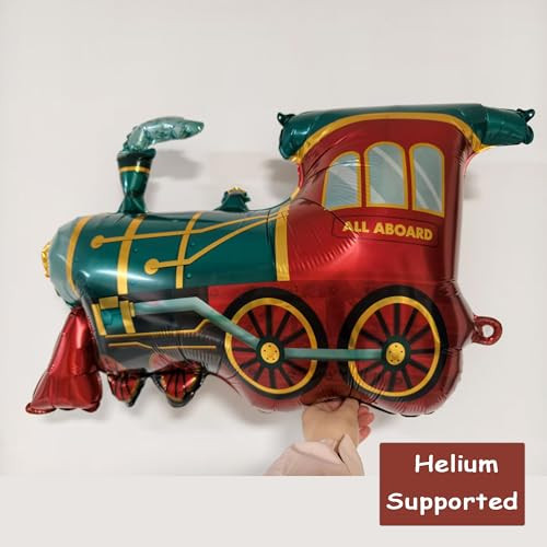 Zafete Train Balloons Chugga Chugga Two Two Party Decorations Transportation Traffic Railroad 31Pcs