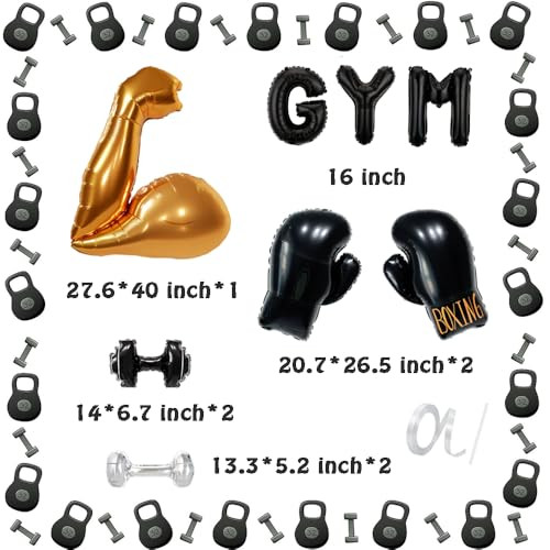 Zafete Gym Balloons Muscle Dumbbell Fake Weights Balloon Wrestling Weightlifting Boxing Sport