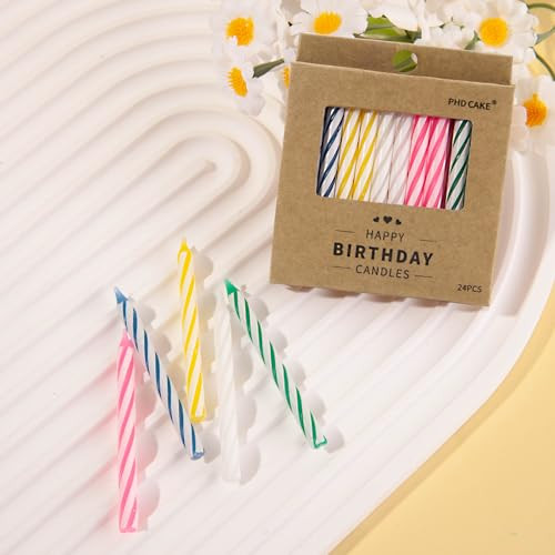 Phd Cake 144Count Multicolored Spiral Birthday Candle Birthday Candles For Cake Cupcake Candles
