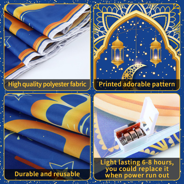 Zoiiwa Eid Mubarak Door Banner Blue