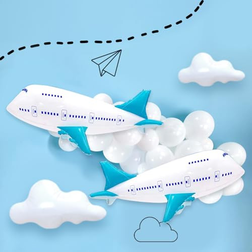 Zafete Airplane Balloons Inflatable Air Plane Balloon Travel Airforce Themed Balloons Decor