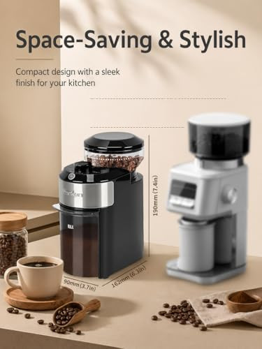 Lonkion Coffee Grinder 12 Cup Stainless Steel