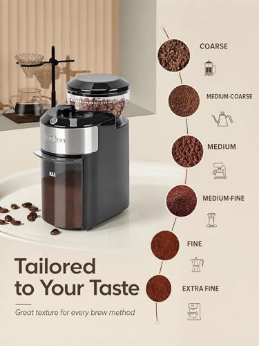 Lonkion Coffee Grinder 12 Cup Stainless Steel