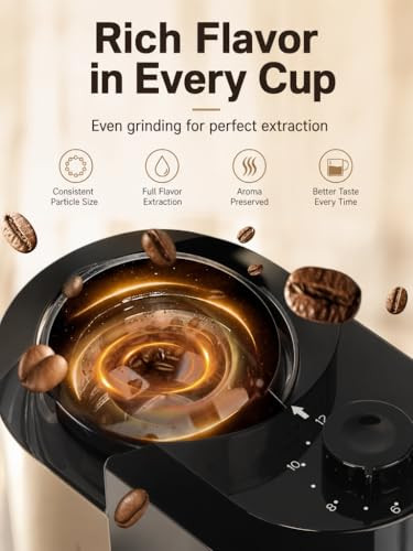 Lonkion Coffee Grinder 12 Cup Stainless Steel