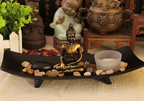 We Pay Your Sales Tax Tabletop Thai Buddha Zen Garden Rock Candle Holder Home Decor Relaxing