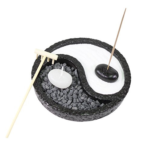 We Pay Your Sales Tax Tabletop Taiji Yin Yang Zen Garden Sand Rock Candle Incense Burner
