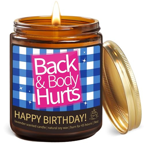 Fywelixc Funny Happy Birthday Candle Gifts For Women Men Back and Body