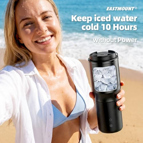 East Mount Smart Temperature Controlled MugHeated Coffee Mug16 Hours Battery LifeVacuum Insulated Hot