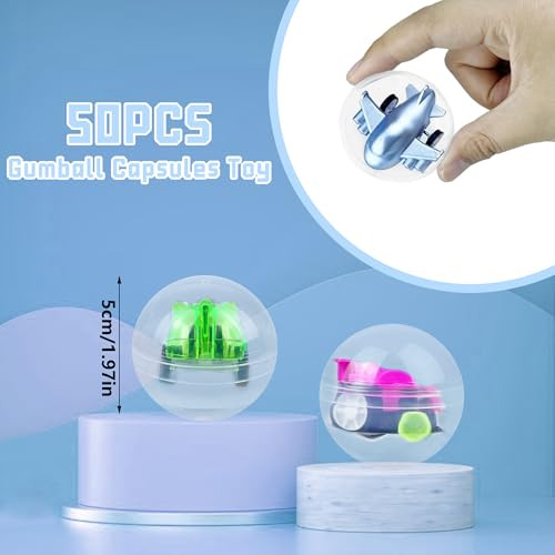 Xipegpa Capsules Party Favor Filled Pull Back Cars For Classroom Rewards Goodie 2 Inches 50 Pcs