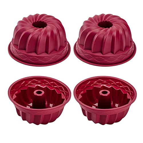 Nalchios Nalchois Silicone Mini Cake Pan Set Of 4 Nonstick Bpa 4 Inch Set Of 4