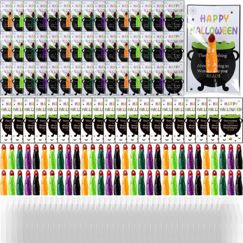 Vertintong Halloween Witch Finger Pointer Reading Colorful Plastic Fake Fingers For Party 60 Pcs