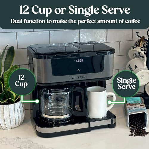 Pantrymade Dual Brew Coffee Maker 12 Cup Black