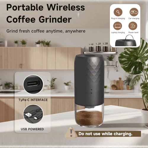 Sigbot Coffee Grinders For Home UsePortable Burr Coffee Bean Grinder Electric With 10 Cups