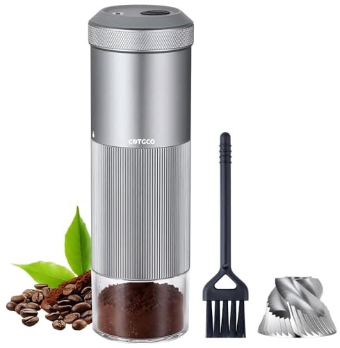 Cotgco Portable Electric Coffee Grinder Small And Quiet Usb Rechargeable Espresso Grinder Stainless Steel