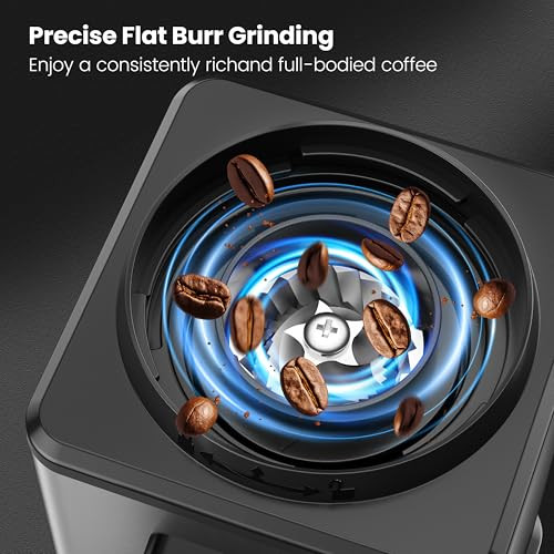 Udw Home Coffee Grinder Conical Burr Grinder With 25 Settings 60Second Timer 25 Set Stainless Steel