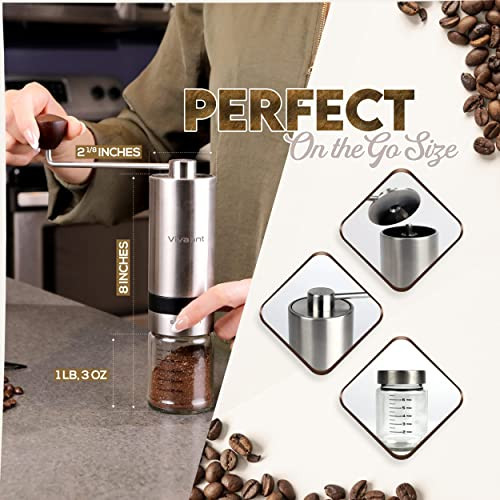 Vivaant Coffee Grinder Manual Capacity 32G Stainless Steel