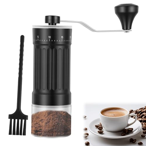 Hzbsgzr Manual Coffee Grinder With Conical Burr 40 Adjustable Settings Capacity Portable 30G