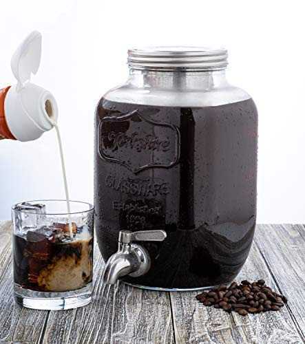 Original Grind Co. Coffee Co Cold Brew Coffee MakerEasy Pour Stainless Steel Spigot TapExtra .1 Gallon Stainless Steel