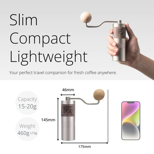 1Zpresso Q Manual Coffee Grinder Stainless Steel