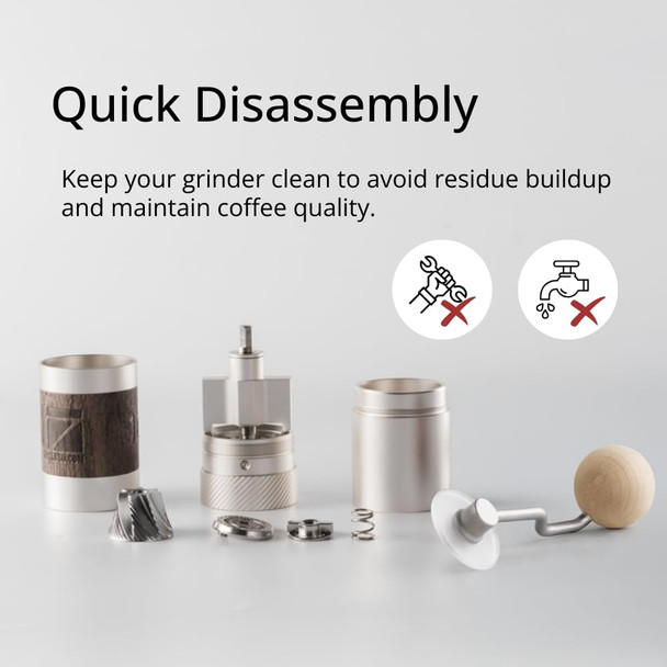 1Zpresso Q Manual Coffee Grinder Stainless Steel