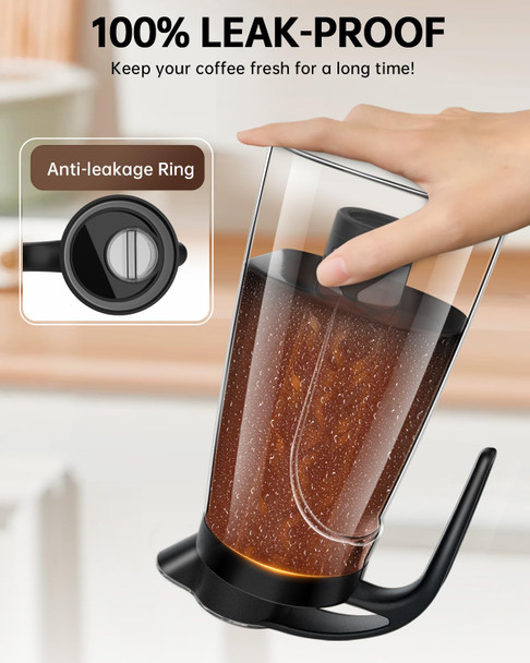 Yurick Cold Brew Coffee Maker Bpa Tritan Pitcher Iced Coffee Maker 70 Oz Black