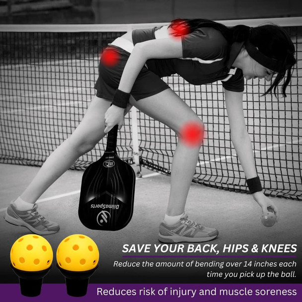 DiimaSports Pickleball Paddles, Fiberglass Surface Pickleball Set, USAPA Approved Pickle Ball Paddle Set of 2, 4 Pickleball Balls, 2 Retrievers, Pickleball Bag, Ideal Pickleball s for Men & Women