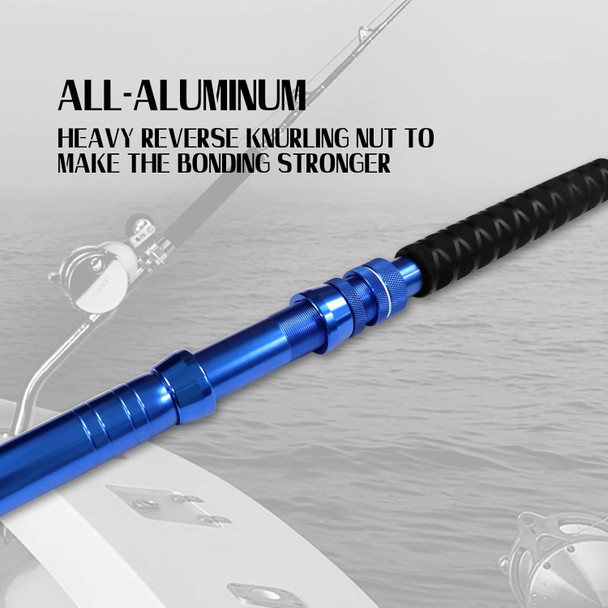Fiblink 2-Piece Saltwater Offshore Heavy Bent/Straight Butt Trolling Rod Roller Rod Conventional Boat Fishing Pole with Roller Guides (30-50lb/50-80lb/80-120lb,5-Feet 6-Inch) Fiblink 2-Piece Saltwater Offshore Heavy Bent/Straight Butt Trolling Rod Roller Rod Conventional Boat Fishing Pole with Roller Guides (30-50lb/50-80lb/80-120lb,5-Feet 6-Inch)