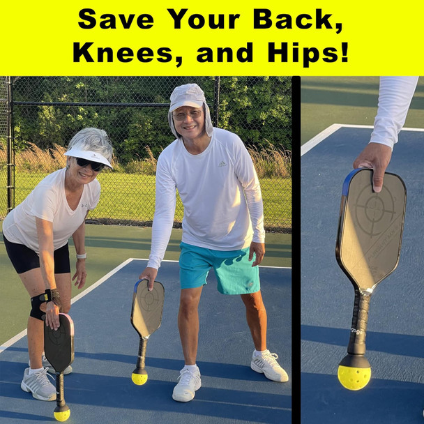 Pickleball Ball Retriever, Fits Standard Pickleball Paddle, Pick Up Pickleball Ball Without Bending Over, Pickleball Grabber Pickleball Accessory