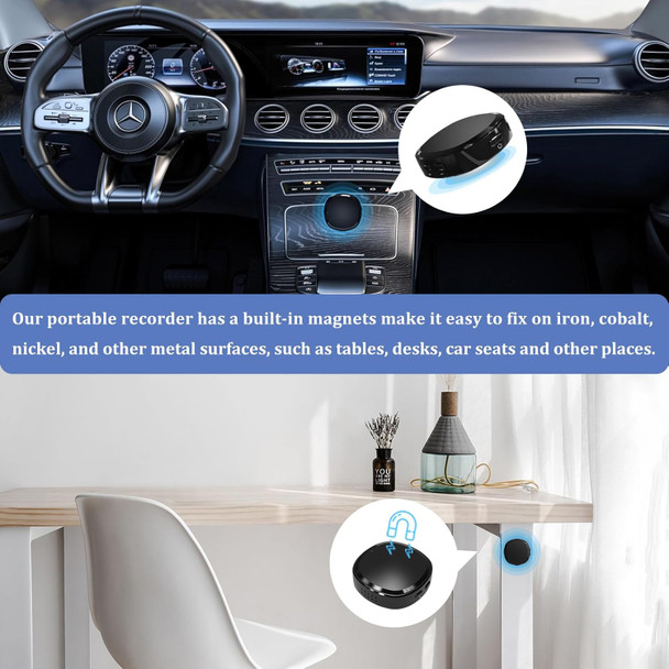 64Gb Digital Voice Recorder Voice Activated Recorder For Lectures Meetings - Portable Audio Recorder Magnetic Recording Device With Speaker Instant Playback And Headphone Playback