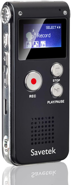 Evp Ghost Hunting Recorder Digital Voice Recorder Voice Activated Recorder For Lectures Audio Recorder Mini Portable Tape Dictaphone With Playback Mp3 Player (8Gb)