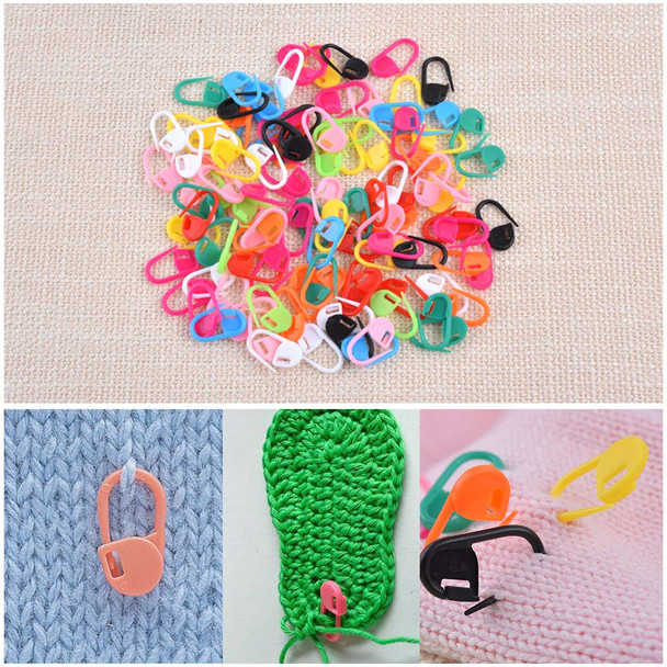 Mayboos 500 Pieces Colorful Knitting Markers Crochet Clips Knitting Crochet Stitch Markers Stitch Counter Needle Clips For Knitting Diy Craft Plastic Safety Pins