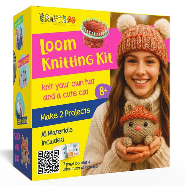 Craftiloo Loom Knitting And Crochet Kit For Kids Crochet Kit For Beginners Knitting Kit For Beginners Knitting Loom Learn To Crochet Kits For Adults Beginner