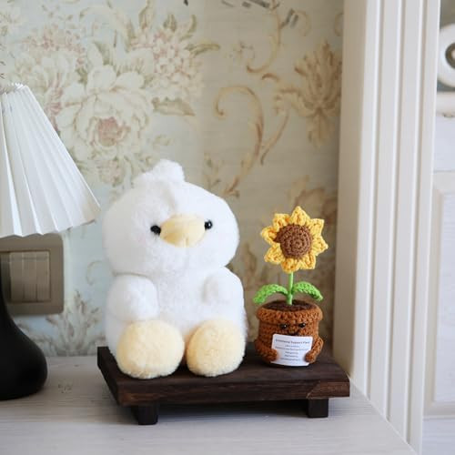 Meboltpan Inspirational Gifts For Women Positive Crochet Animals Emotional Support Home Decor Knitting Flower Handmade Crochet Sunflower Motivational Gifts For Women