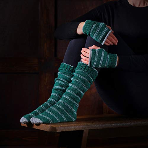 Hero Collector Hogwarts Slytherin Slouch Socks And Mittens Knitting Kit Harry Potter Wizarding World Knitting Kits