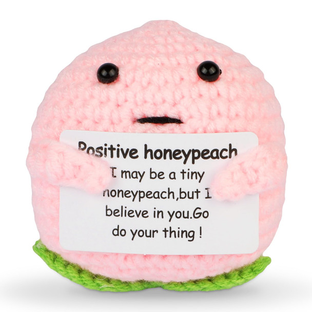 Hoedia Handmade Emotional Pickle Emotional Cucumber Crochet Doll Inspirational Gifts With Cards Cute Knitted Funny Support Pickle Potato Friend Birthday Blossom Cactus