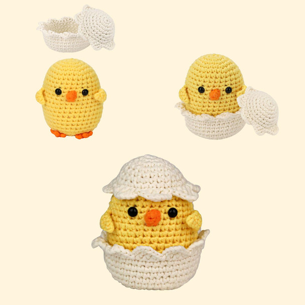 Wokdsbl Crochet Kit For Beginners With Upgraded Premium Custom Yarn And StepByStep Video Tutorials Ideal Diy Craft Crochet Animal Kits For Easter Egg Fillers Bunny and Chick