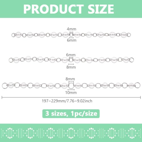 Benecreat 3 Size Clear Numbered Row Counter Chains Acrylic Counter Chains Bead Knitting Chain Knitting Stitch Markers Thread Weaving Accessories For Clothing Diy