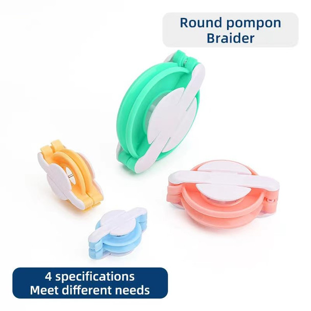 Shijunhe Pom Pom Maker Pom Pom Knitting Loom Kit Fluff Ball Weaver Needle Craft Diy Knitting Crochet Craft Tool Kit 4 Sizes Pompom Maker Tool Set +1Ps Scissors