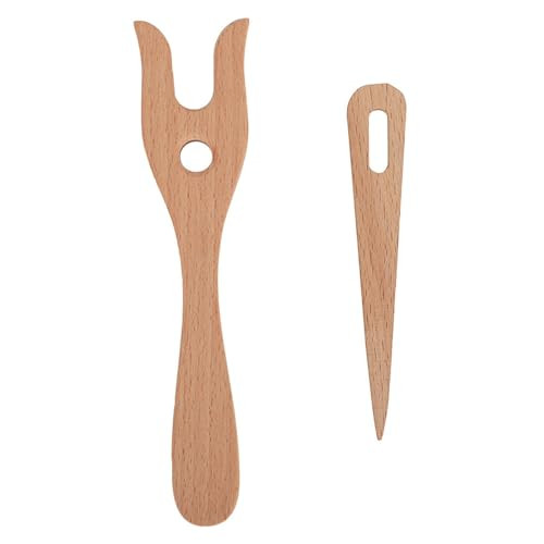 Fayelume Beech Wood Knitting Fork 356X155 Cm Knitting Needles Knittings Tool For Diy Weaving Tools Bracelet Necklace Braided Tools