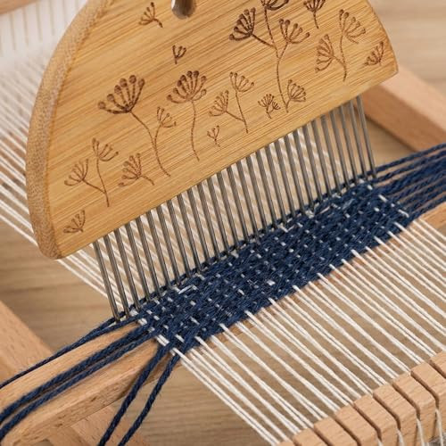 Angoily Weaving Comb Set Wood Knitting Loom Tool With Large Eye Needle And Crochet Hook For Tapestry Wall Hanging Diy Craft Hand Looming Accessories For Beginners
