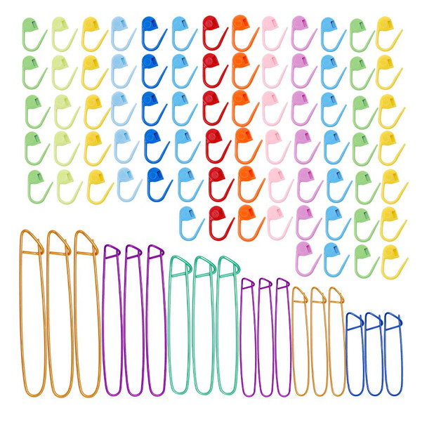 Jupean Knitting Kit Knitting Accessories Kit Knit Supplies Kits With Knitting Stitch Holders Stitch Markers Plastic Sewing Needles Seam Ripper Cable Needles For Weaving Sewing