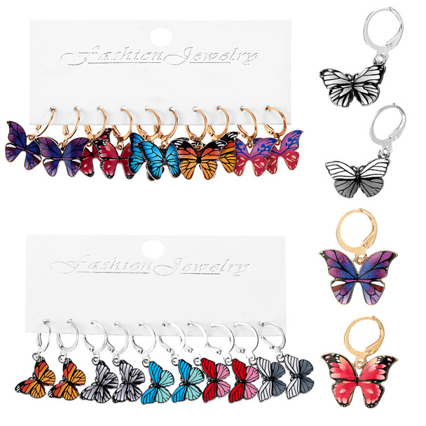 Comnico Stitch Markers For Crocheting 20Pcs Crochet Marker Cute Butterfly Enamel Alloy Charms Removable Locking Stitch Markers For Knitting Weaving Sewing Accessories Jewelry Making Diy Craft