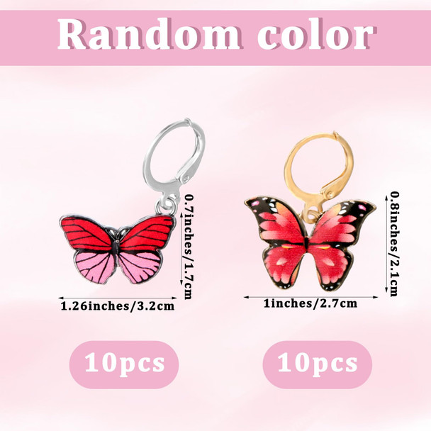 Comnico Stitch Markers For Crocheting 20Pcs Crochet Marker Cute Butterfly Enamel Alloy Charms Removable Locking Stitch Markers For Knitting Weaving Sewing Accessories Jewelry Making Diy Craft