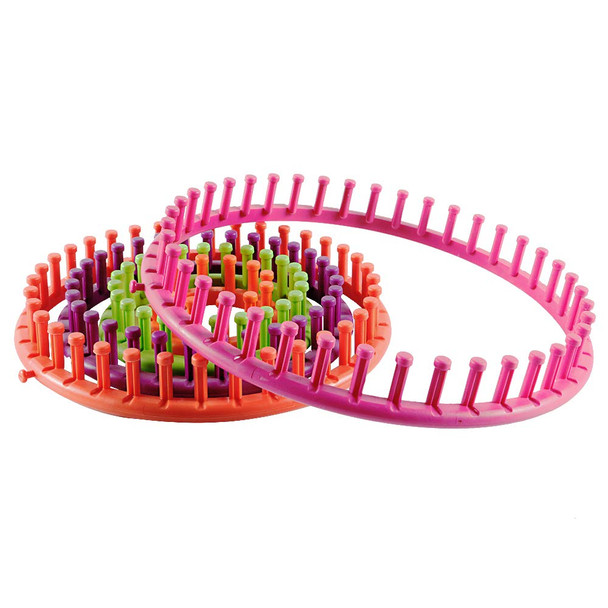 Novelinks Round Knitting Looms Set Set Of 5 Plastic Looms Knitting With 1 Knitting Yarn Loom Needle And 1 Plastic Loom Pick