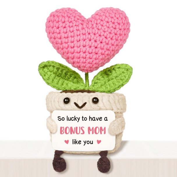 Heartglint Nurse Gifts Mini Handmade Crochet Pink Heart Flower Nurse Essentials Positive Support Graduation Gifts Nurses Week Presents For Women